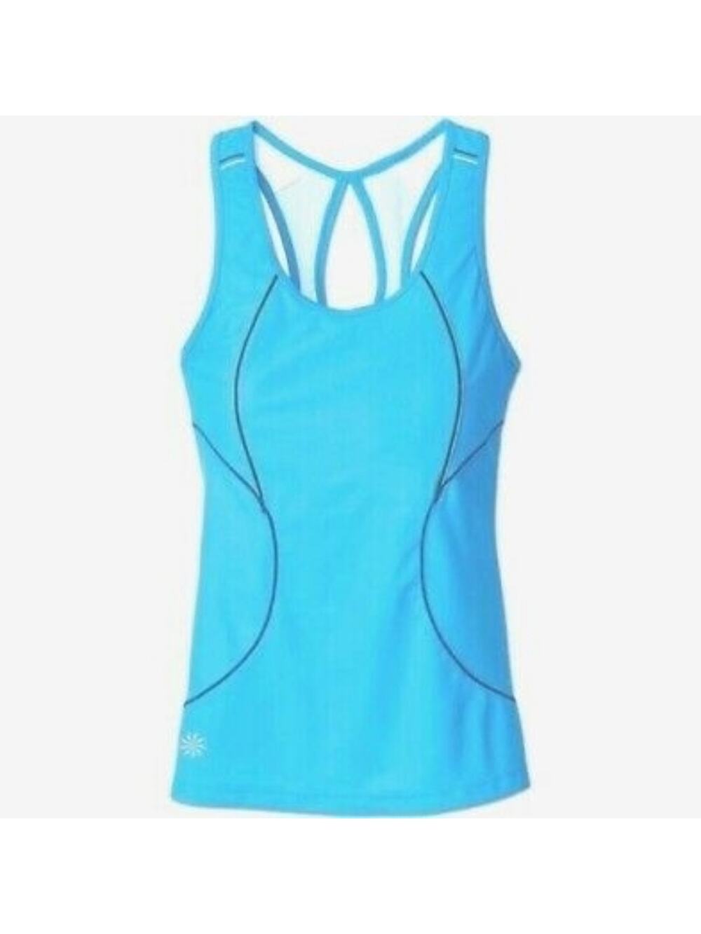 Athleta Energy Tank Top Built In Bra Teal Women's Size Small